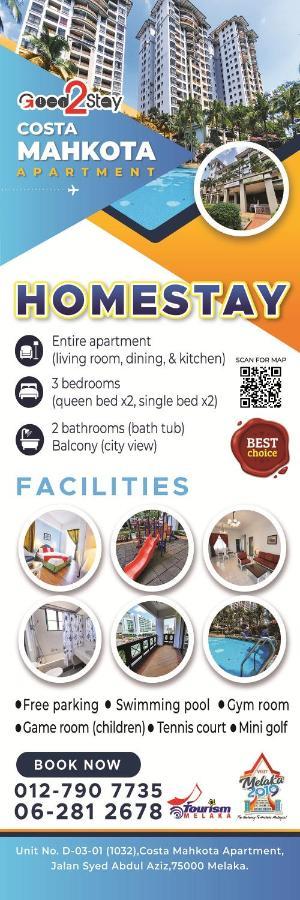 Good2Stay Apartment 6-8Pax L 3R2B L 2 Parking L Coway Water L Unifi I Swimming Pool Malacca Kültér fotó